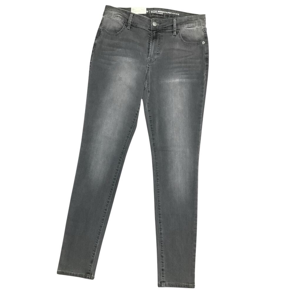 Old Navy Women’s Jeans Mid Rise Stretch Super Skinny Gray Size 8 NWT